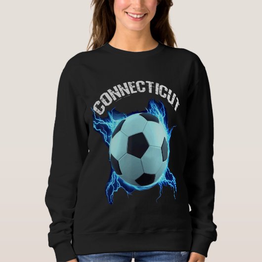Connecticut Voetbal Retro Trui (Voorkant)