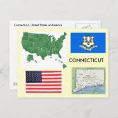 Connecticut, VS Briefkaart (Voorkant / Achterkant)
