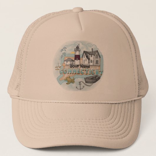 Connecticut vuurtoren trucker pet (Voorkant)