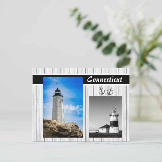 Connecticut Vuurtorens Afbeelding Kaarten (Staand voorkant)