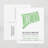 CONNECTICUT We hebben Nieuw adres Nieuw startpunt  Briefkaart (Voorkant / Achterkant)