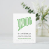 CONNECTICUT We hebben Nieuw adres Nieuw startpunt  Briefkaart (Staand voorkant)