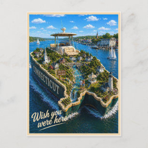 Connecticut   Wish You Were Here   State Serie Briefkaart