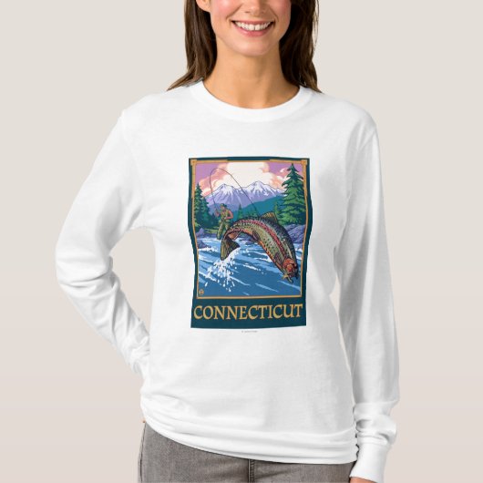 ConnecticutAngler Fisherman Scene T-shirt (Voorkant)