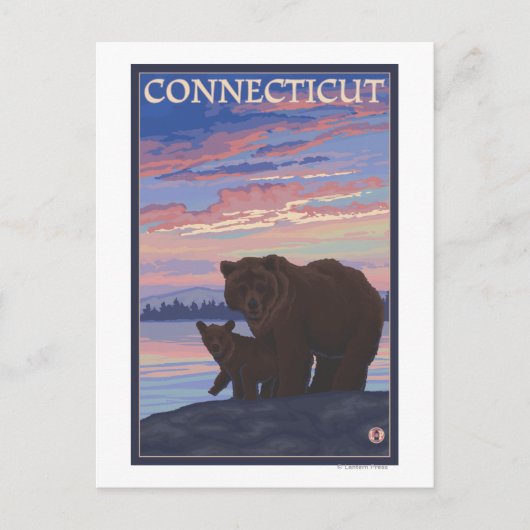 ConnecticutBear en Cub Briefkaart (Voorkant)