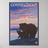 ConnecticutBear en Cub Poster (Voorkant)