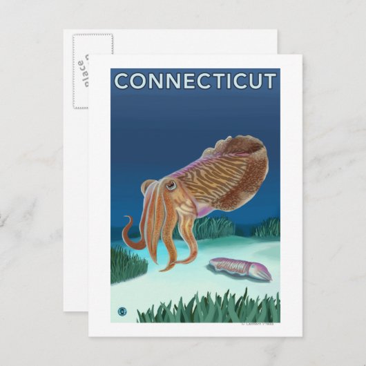 ConnecticutCuttlefish Scene Briefkaart (Voorkant / Achterkant)