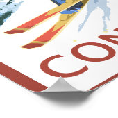 ConnecticutDownhill Skier Scene Poster (Hoek)