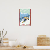 ConnecticutDownhill Skier Scene Poster (Keuken)