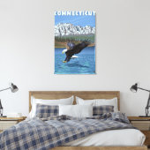ConnecticutEagle Gevist Canvas Afdruk (Insitu (Slaapkamer))