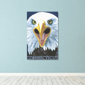 ConnecticutEagle Up Sluiten Canvas Afdruk (Insitu (Houten vloer))