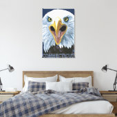 ConnecticutEagle Up Sluiten Canvas Afdruk (Insitu (Slaapkamer))