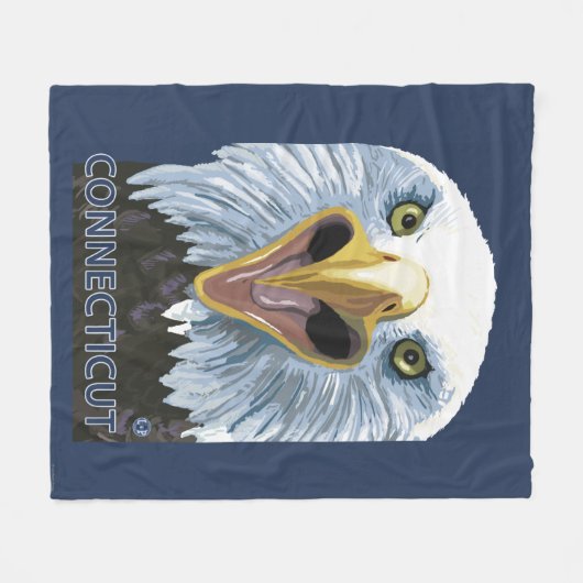 ConnecticutEagle Up Sluiten Fleece Deken (Voorkant (Horizontaal))