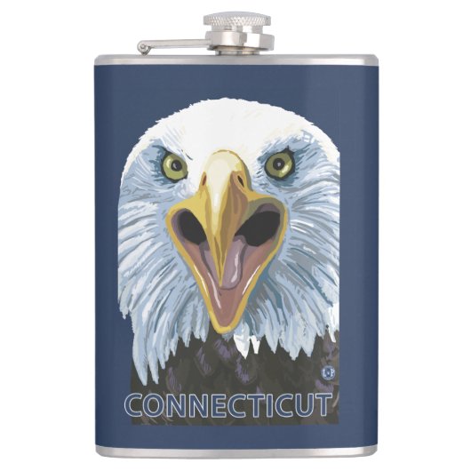ConnecticutEagle Up Sluiten Heupfles (Voorkant)