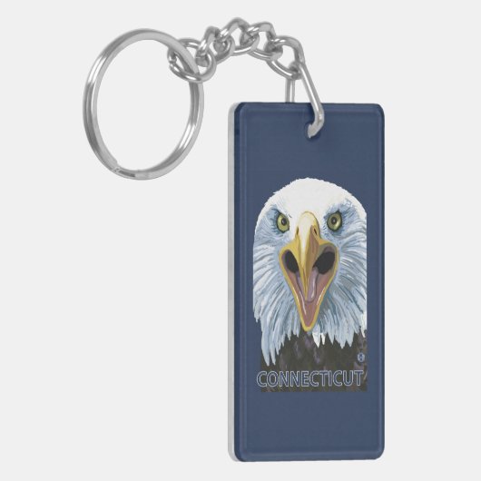 ConnecticutEagle Up Sluiten Sleutelhanger (Voorkant Links)