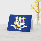 Connecticuter Flag, Flag of Connecticut Kaart (Gele Bloem)