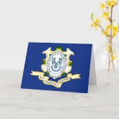 Connecticuter Flag & Seal, Connecticut Kaart (Gele Bloem)