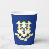 Connecticuter Flag & Seal, Connecticut Papieren Bekers (Voorkant)