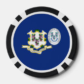 Connecticuter Flag & Seal, Connecticut Poker Chips (Achterkant)