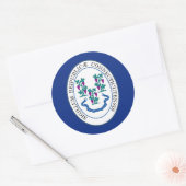 Connecticuterafdichting, Connecticut Ronde Sticker (Envelop)