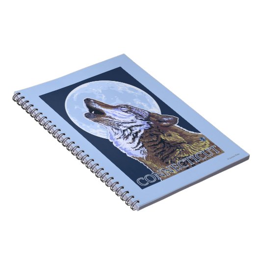 ConnecticutHowling Wolf Notitieboek (Rechterzijde)