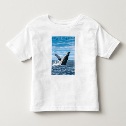 ConnecticutHumpback Whale Scene Kinder Shirts (Voorkant)