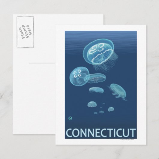 ConnecticutJellyfish Scene Briefkaart (Voorkant / Achterkant)