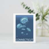 ConnecticutJellyfish Scene Briefkaart (Staand voorkant)