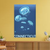 ConnecticutJellyfish Scene Canvas Afdruk (Insitu (Woonkamer))