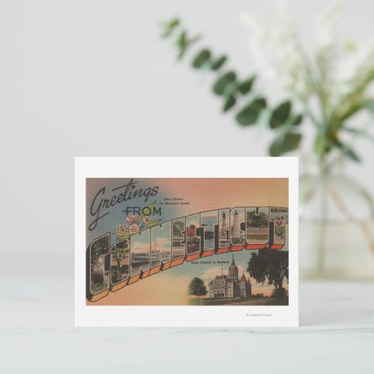 ConnecticutLarge Letter ScenesConnecticut Briefkaart (Staand voorkant)