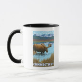 ConnecticutMoose Drink in het meer Mok (Links)