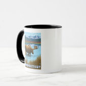 ConnecticutMoose Drink in het meer Mok (Voorkant links)