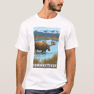 ConnecticutMoose Drink in Lake T-shirt