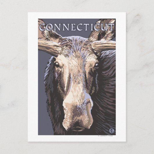 ConnecticutMoose Up Sluiten Briefkaart (Voorkant)
