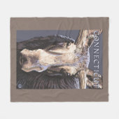 ConnecticutMoose Up Sluiten Fleece Deken (Voorkant (Horizontaal))