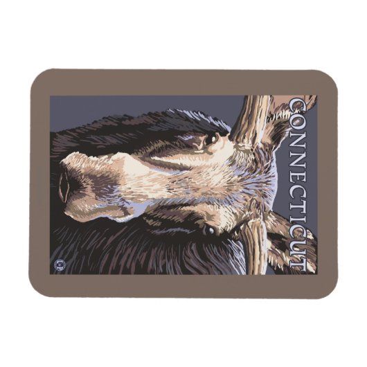 ConnecticutMoose Up Sluiten Magneet (Horizontaal)