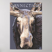 ConnecticutMoose Up Sluiten Poster (Voorkant)