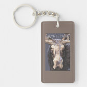 ConnecticutMoose Up Sluiten Sleutelhanger (Voorkant)