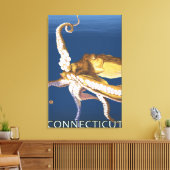 ConnecticutOctopus Scene Canvas Afdruk (Insitu (Woonkamer))
