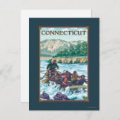 ConnecticutRiver Rafting Scene Briefkaart (Voorkant / Achterkant)
