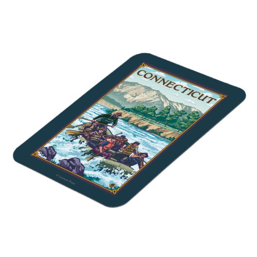 ConnecticutRiver Rafting Scene Magneet (Linkerzijde)