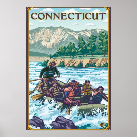 ConnecticutRiver Rafting Scene Poster (Voorkant)