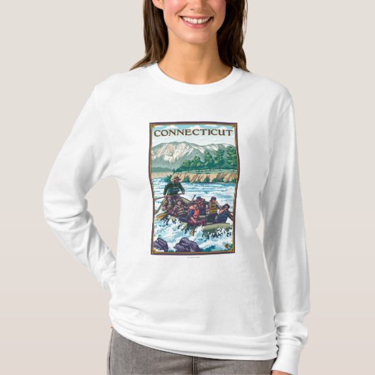 ConnecticutRiver Rafting Scene T-shirt (Voorkant)