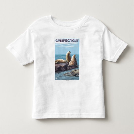 ConnecticutSea Lions Scene Kinder Shirts (Voorkant)
