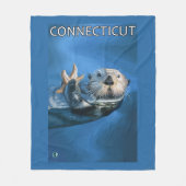 ConnecticutSea Otter Scene Fleece Deken (Voorkant)
