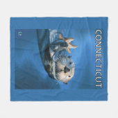 ConnecticutSea Otter Scene Fleece Deken (Voorkant (Horizontaal))
