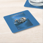 ConnecticutSea Otter Scene Kartonnen Onderzetters (Schuin)