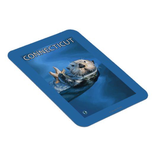 ConnecticutSea Otter Scene Magneet (Rechterzijde)