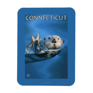 ConnecticutSea Otter Scene Magneet
