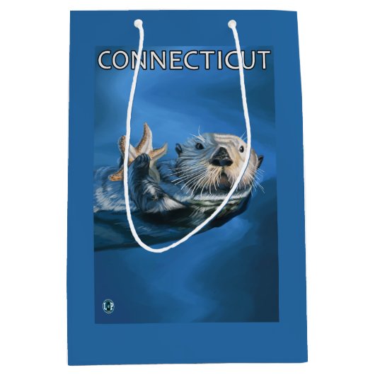 ConnecticutSea Otter Scene Medium Cadeauzakje (Voorkant)